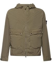 Stone Island - Zip-Up Hooded Jacket - Lyst