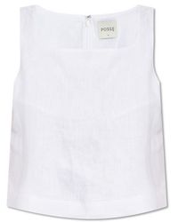 Posse - Square-Neck Sleeveless Top - Lyst