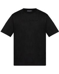 Dolce & Gabbana - Logo Embossed T-Shirt - Lyst