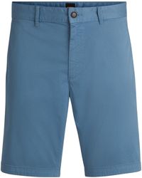 BOSS - Solid Color Casual Shorts - Lyst