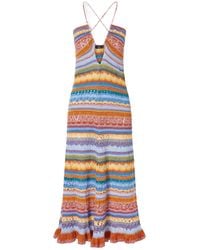 Etro - Crocheted Striped Cotton Midi Dress - Lyst
