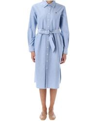 Ralph Lauren - Polo Belted Oxford Shirtdress - Lyst