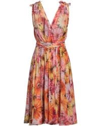 Dolce & Gabbana - Midi Dress Silk - Lyst