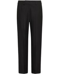 Marella - Viscose-Blend Twill Cropped Trousers - Lyst