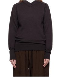 Studio Nicholson - Inverness V-Neck Sweater - Lyst