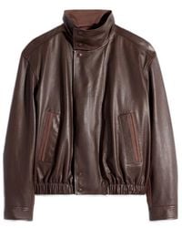 Lemaire - Leather Bomber Jacket - Lyst