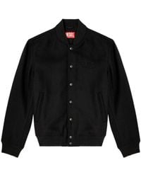 DIESEL - Embroidered Logo Bomber Jacket - Lyst