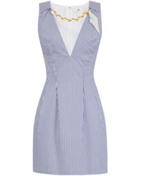Elisabetta Franchi - Scarf Detailed Mini Dress - Lyst