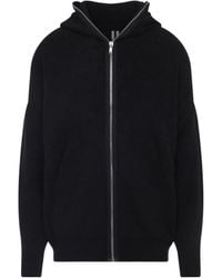 Rick Owens - Zip-Up Hooded Cardigan - Lyst