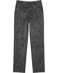 MM6 by Maison Margiela - Crinkled Linen Trousers - Lyst