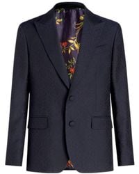 Etro - Patterned Single-Breasted Blazer - Lyst