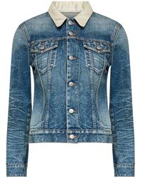 MM6 by Maison Margiela - Denim Cropped Jacket - Lyst