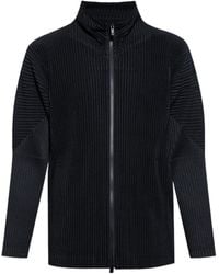 Homme Plissé Issey Miyake - Homme Plissé Issey Miyake Pleated Zip-Up Jacket - Lyst