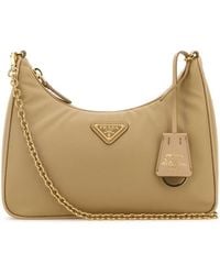Prada - Logo Plaque Chain-Linked Shoulder Bag - Lyst