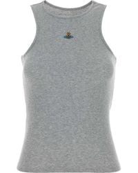 Vivienne Westwood - Orb Logo Cotton Tank Top - Lyst