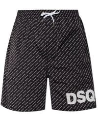 DSquared² - Wide-Leg Swim Shorts - Lyst
