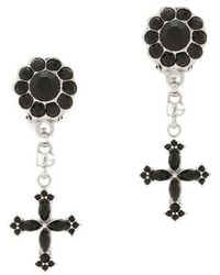 Dolce & Gabbana - Cross Pendant Clip-On Earrings - Lyst