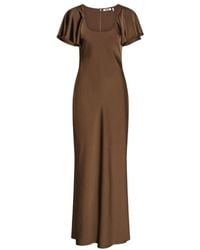 ROTATE BIRGER CHRISTENSEN - Flutter-Sleeve Maxi Dress - Lyst