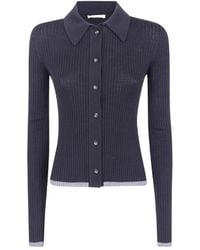 Nuur - Ribbed-Knit Button-Up Shirt - Lyst