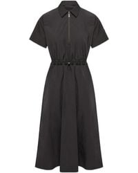 Moncler - Pleated Mid-Length Shirt Dress - Lyst