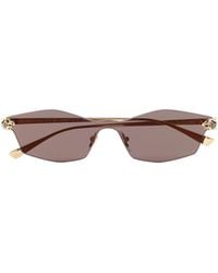 Cartier - Rimless Geometric Sunglasses - Lyst