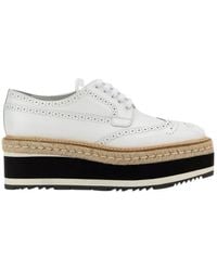 Prada - Round-Toe Lace-Up Shoes - Lyst