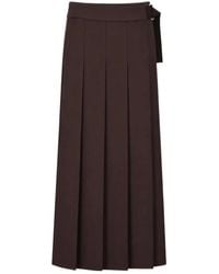 P.A.R.O.S.H. - High Waist Pleated Skirt Belt Detail - Lyst