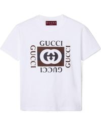 Gucci - Printed Cotton Jersey T-Shirt - Lyst