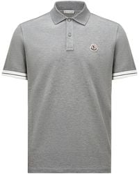 Moncler - Logo Cotton Piquet Polo Shirt - Lyst