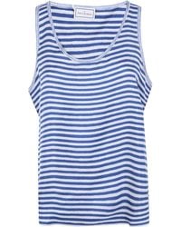 Pierre Louis Mascia - Striped Silk Tank Top - Lyst