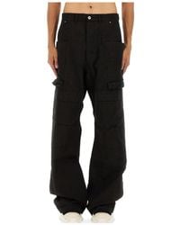 Rick Owens - Stefan Wide Leg Cargo Pants - Lyst