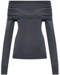 Stella McCartney - Long-Sleeved Off-Shoulder Jumper - Lyst