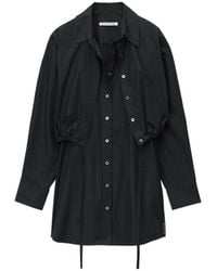 T By Alexander Wang - Layered Mini Shirtdress - Lyst