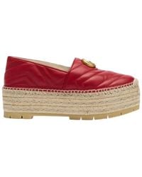 Gucci - Gg Espadrille Platform Shoes - Lyst