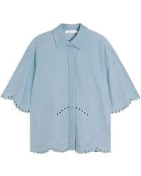 Zimmermann - Daylight Embroidered Denim Shirt - Lyst