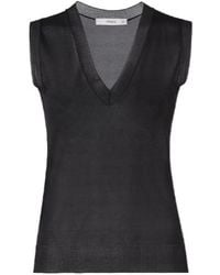 Fendi - V-Neck Sleeveless Jumper - Lyst