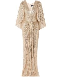 Jenny Packham - Sequined Chiffon Gown - Lyst