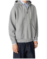 Bottega Veneta - Cotton Fleece Zip Hoodie - Lyst