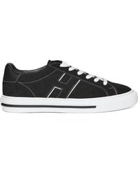 Hogan - Suede And Leather Sneakers - Lyst