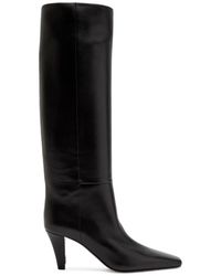 Saint Laurent - Jill 75 Leather Knee-High Boots - Lyst