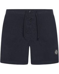 Stone Island - Compass Patch Drawstring Swim Shorts - Lyst