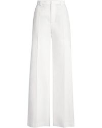 Brunello Cucinelli - Cotton-Paper Yarn Wide-Leg Trousers - Lyst