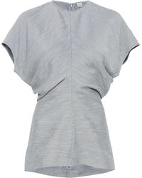 TOTEME - Totême Slouch Waist Round Neck Top - Lyst