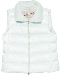 Herno - Quilted Faux-Fur-Trim Gilet - Lyst