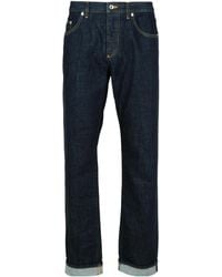 Dolce & Gabbana - Logo Plaque Straight Leg Jeans - Lyst