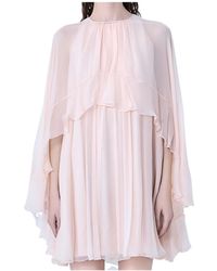 Chloé - Chloé Ruffled Cape Mini Dress - Lyst
