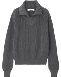 Giuliva Heritage - Philip Ribbed Cotton Half-Zip Sweater - Lyst