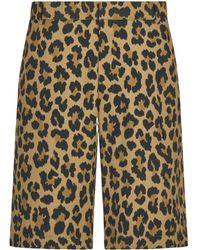 Dior - Homme Leopard Printed Bermuda Shorts - Lyst