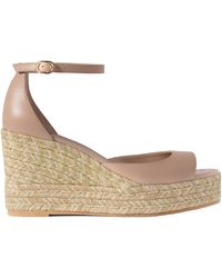 Stuart Weitzman - Nudistia Leather Espadrille Wedge Sandals - Lyst