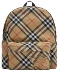 Burberry - Check-Printed Zipped Small Backpack - Lyst